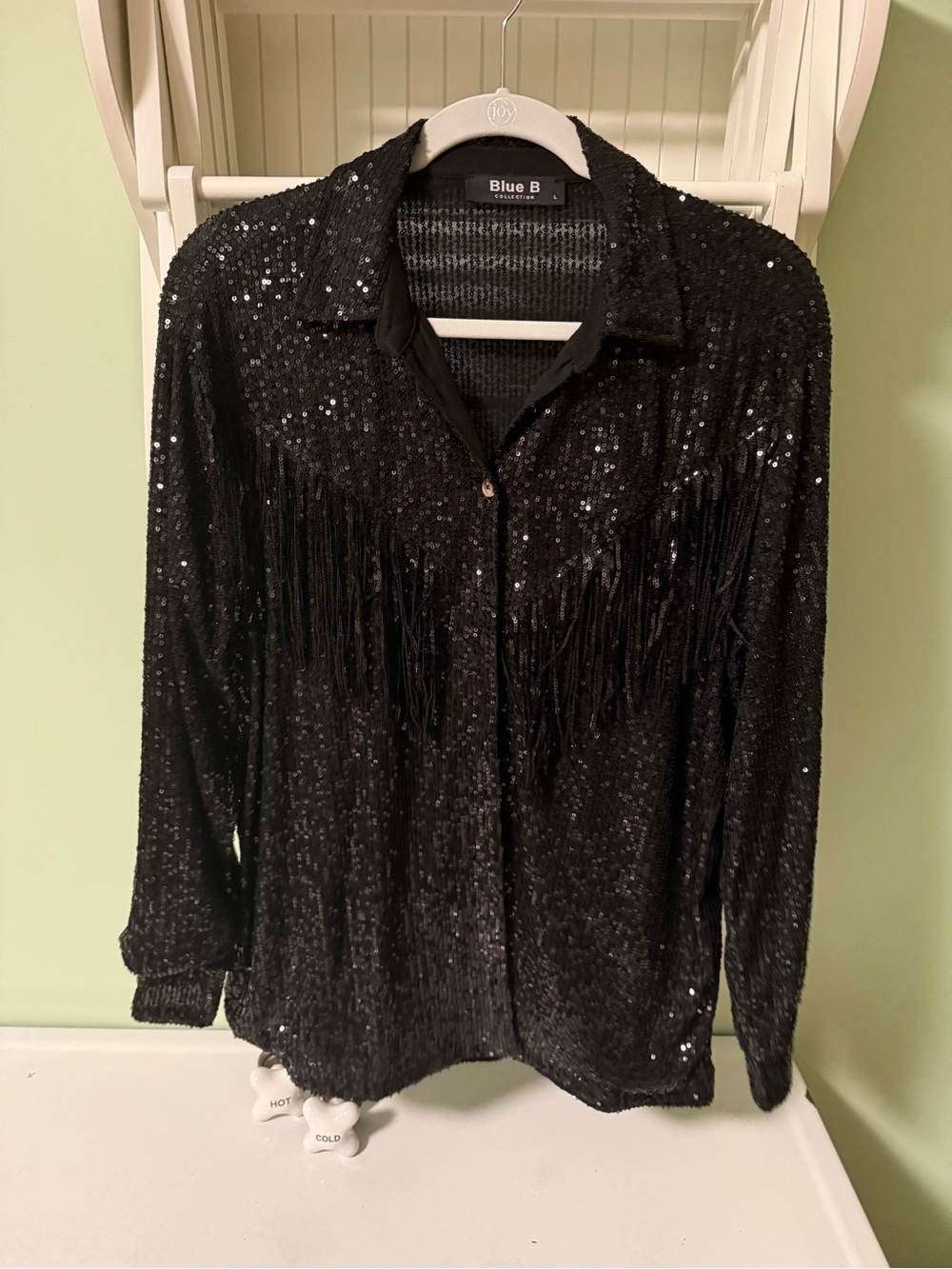 Blue B Collection Sequin Western Fringe Top 🤠